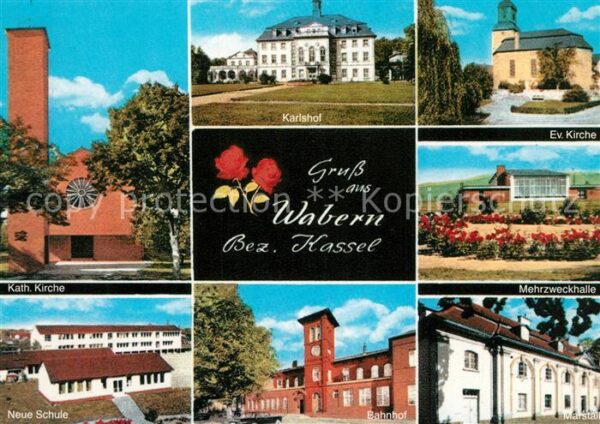 Wabern Hessen Karlshof Kirchen Neue Schule Mehrzweckhalle Bahnhof