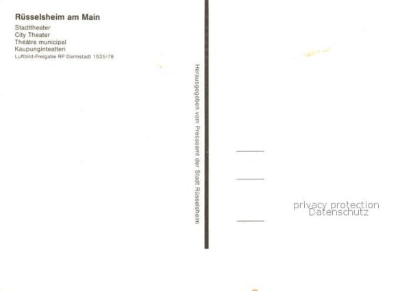 Ruesselsheim Main Fliegeraufnahme Stadttheater City Theater – Bild 2
