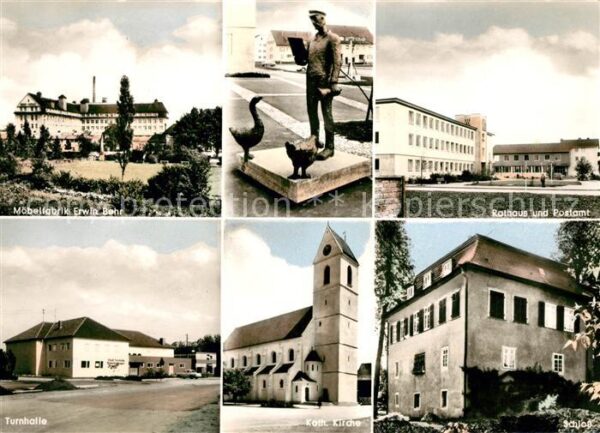 Wendlingen Neckar Moebelfabrik Erwin Behr Turnhalle Schloss Rathaus Postamt Denk