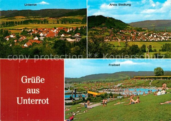 Unterrot Gaildorf Arwa Siedlung Freibad Panorama
