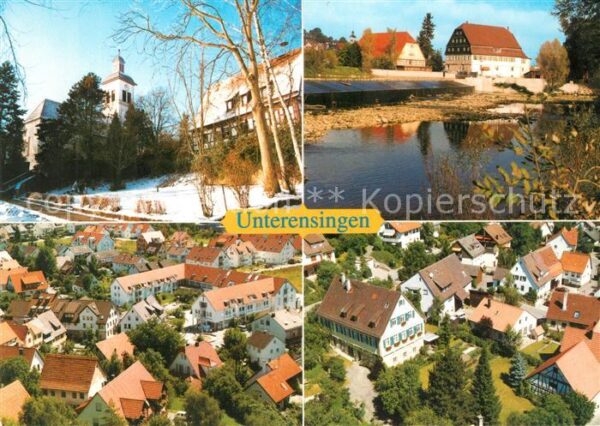 Unterensingen Michaelskirche Rathaus Muehle Pfarrhaus Neue Ortsmitte
