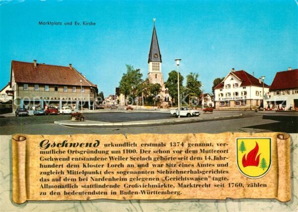 Gschwend Gaildorf Marktplatz Evangelische Kirche