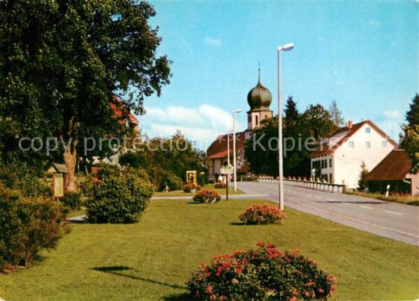 Kappel Niedereschach Kirche Dorfansicht Park