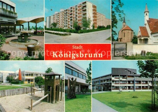Koenigsbrunn Stadtansichten Kirchen Brunnen Spielplatz