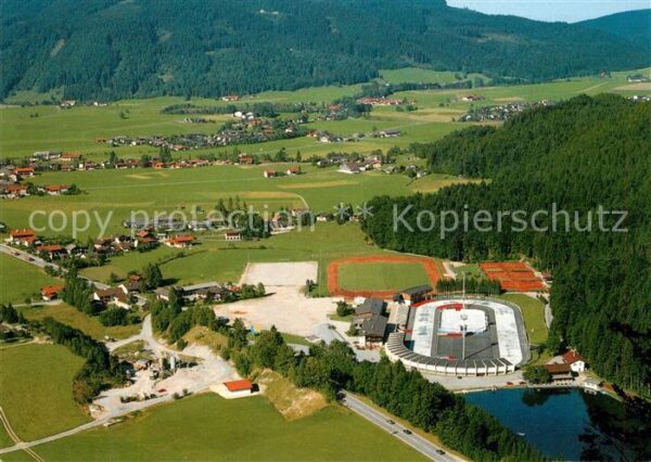 Inzell Fliegeraufnahme Eisstadion Sportplatz Tenns Anlage