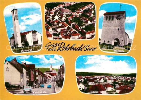 Rohrbach St Ingbert Kirche Sankt Konrad Kaiserstrasse Flugaufnahme
