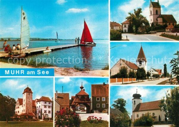 Muhr Muhr a.See Segelboote Kirche Stadttor