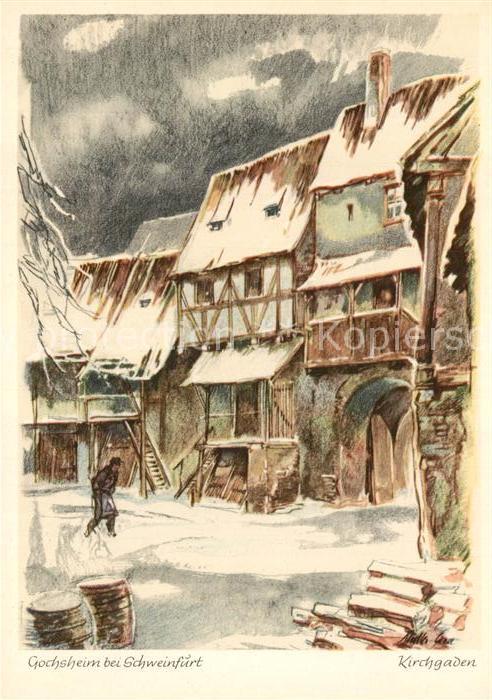 Schweinfurt Kirchgaden Kuenslerkarte W. Mueller