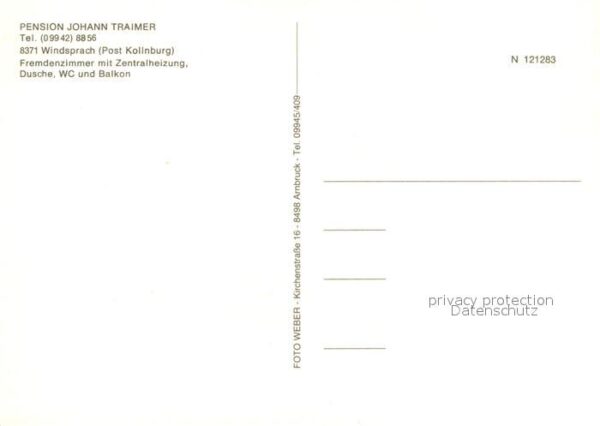 Kollnburg Pension Johan Traimer Windsprach – Bild 2