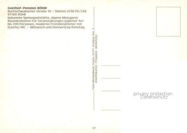 Rohr Mittelfranken Gasthof Boehm – Bild 2