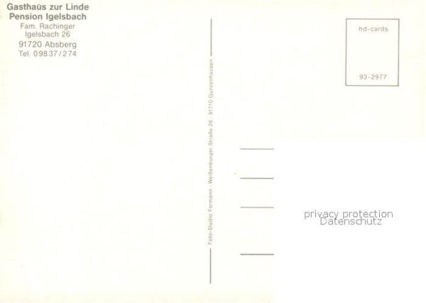 Absberg Gasthaus zur Linde Pension Igelsbach – Bild 2