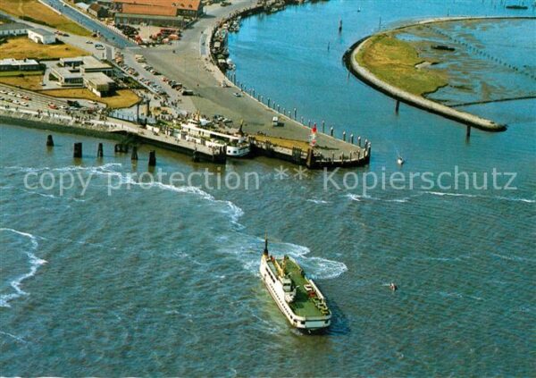 Norderney Nordseebad Fliegeraufnahme Faehranleger Hafen