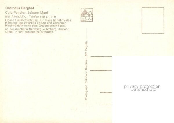 Alfeld Mittelfranken Gasthaus Berghof Alfeld – Bild 2