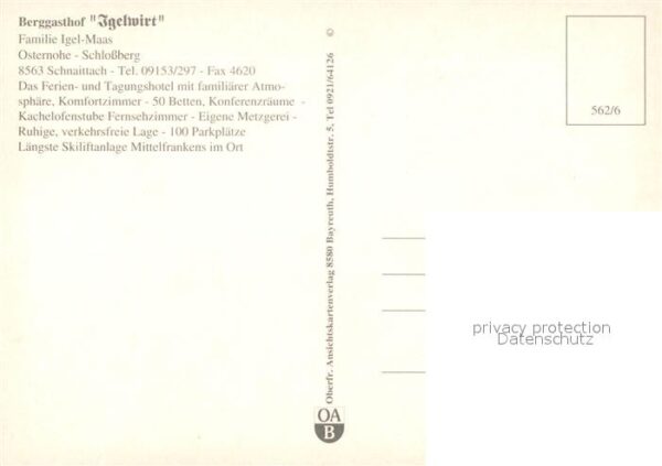 Schnaittach Berggasthof Igelwirt – Bild 2