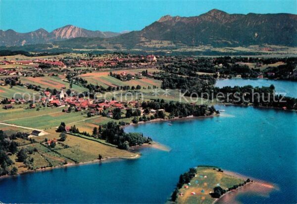 Staffelsee Fliegeraufnahme Seehausen Camping-Insel Buechau