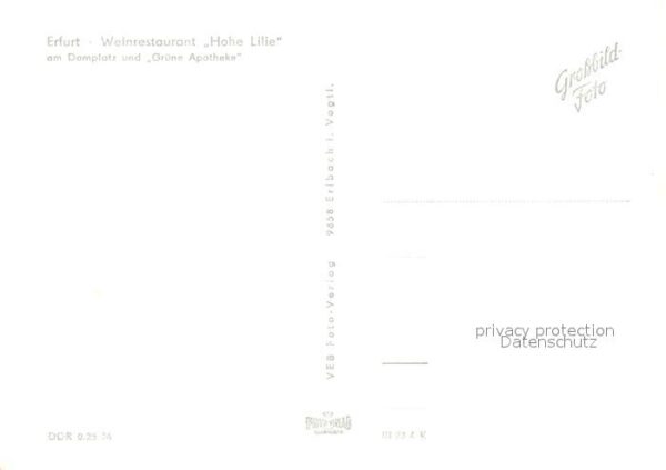 Erfurt Weinrestaurant Hohe Lilie Domplatz Gruene Apotheke – Bild 2