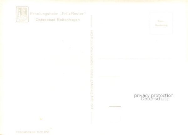 Boltenhagen Ostseebad Erholungsheim Fritz Reuter – Bild 2