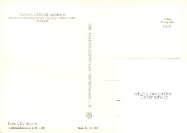 Kuehlungsborn Ostseebad Erholungsheim Georgij Dimitroff – Bild 2
