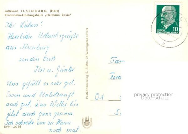 Ilsenburg Harz Reichsbahn-Erholungsheim Hermann Basse – Bild 2