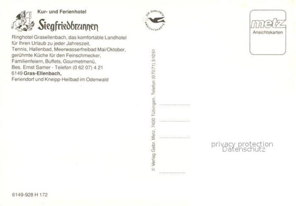 Gras-Ellenbach Fliegeraufnahme Kurhotel Siegfriedbrunnen – Bild 2