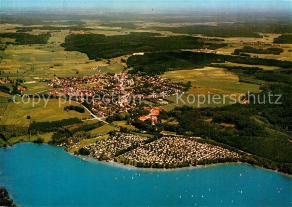 Seefeld Starnberg Fliegeraufnahme Pilsensee Campingplatz Schloss