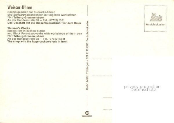 Gremmelsbach Weisser-Uhren – Bild 2