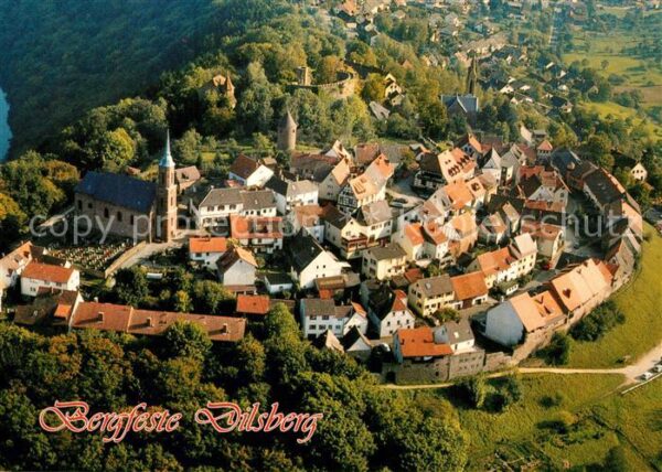 Neckargemuend Fliegeraufnahme Bergfeste Dilsberg Burg