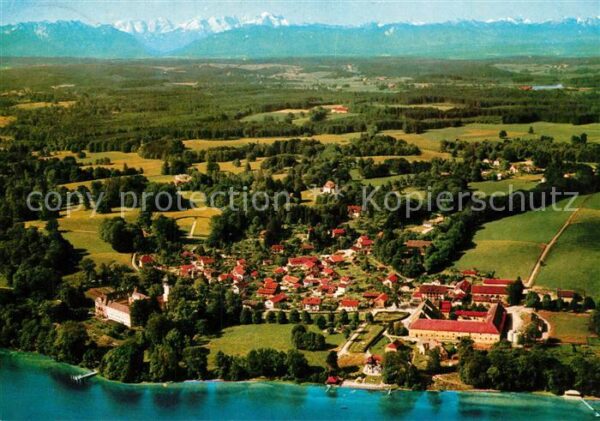 Bernried Starnberger See Zugspitze Fliegeraufnahme