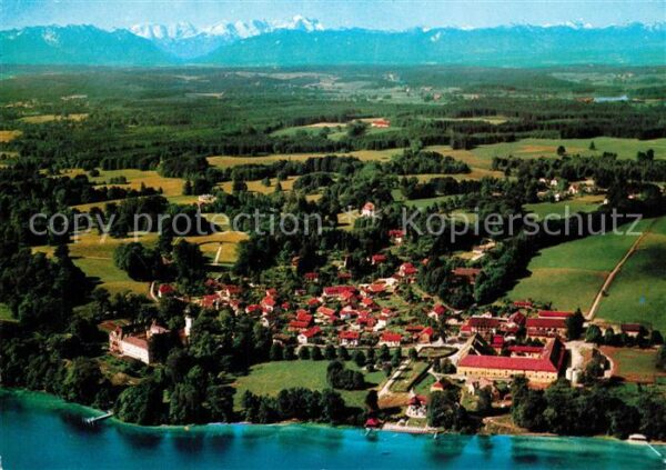 Bernried Starnberger See Zugspitze Fliegeraufnahme