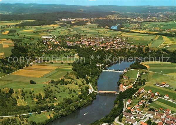 Altenburg Rheinau Baden Fliegeraufnahme Rheinbruecke