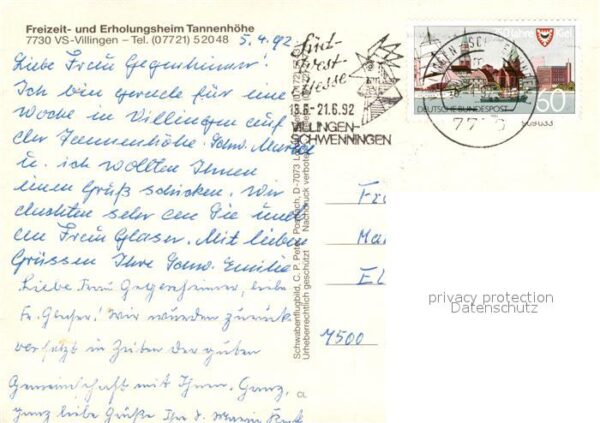 Villingen-Schwenningen Erholungsheim Tannenhoehe Fliegeraufnahme – Bild 2