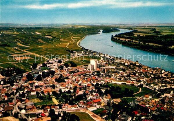 Nierstein Rhein Fliegeraufnahme