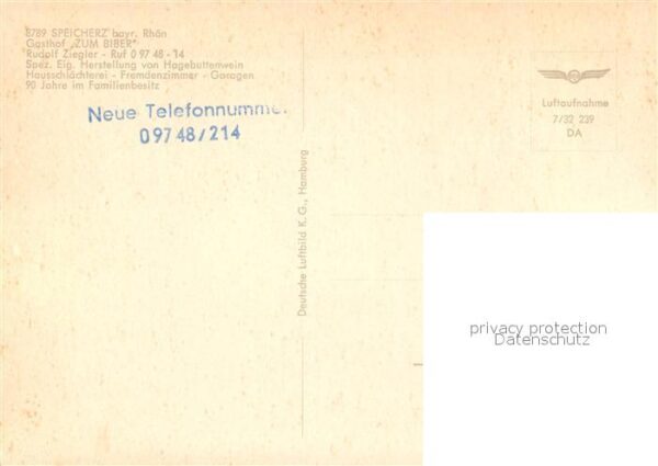 Speicherz Gasthof zum Biber Fliegeraufnahme – Bild 2