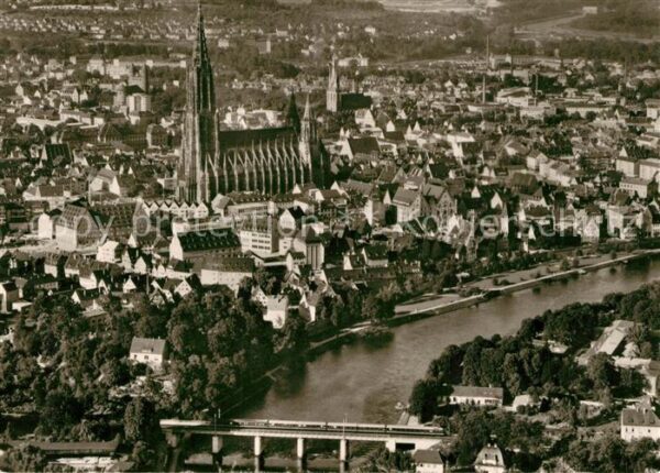 Ulm Donau Fliegeraufnahme