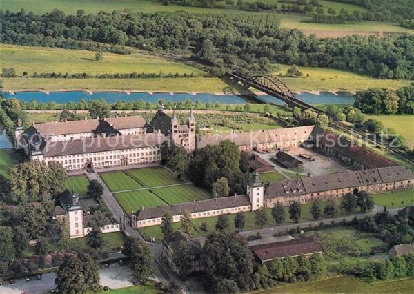 Hoexter Weser Kloster Corvey Fliegeraufnahme