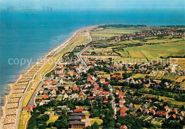 Duhnen Nordsee Fliegeraufnahme