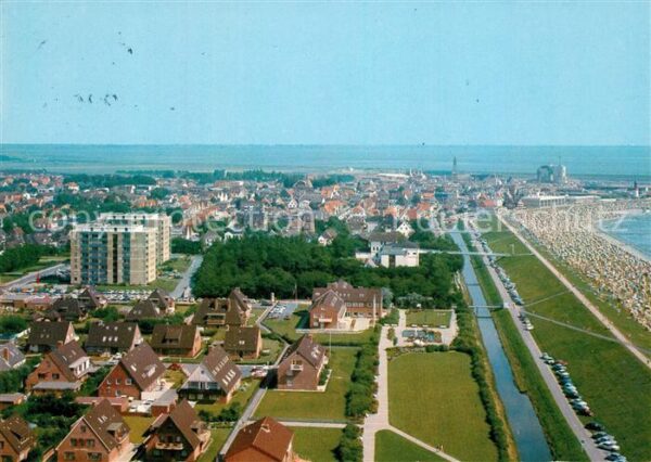 Buesum Nordseebad Teilansicht Hafen Fliegeraufnahme