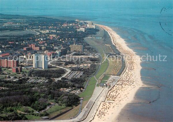 Cuxhaven Doese Nordseebad Strand Fliegeraufnahme