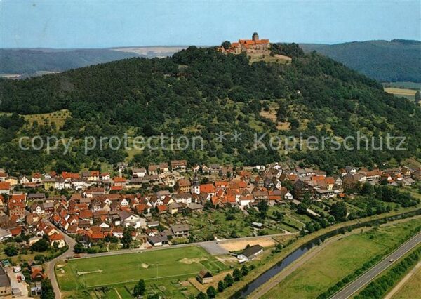 Neustadt Odenwald Burg Breuberg Fliegeraufnahme
