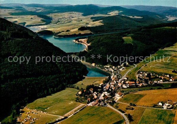 Marsberg Sauerland Diemeltalsperre Sperrmauer Diemelsee Fliegeraufnahme
