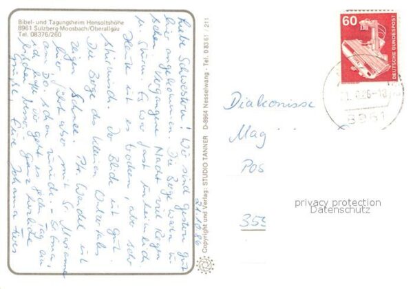 Moosbach Sulzberg Bibel- und Tagungsheim Hensoltshoehe – Bild 2