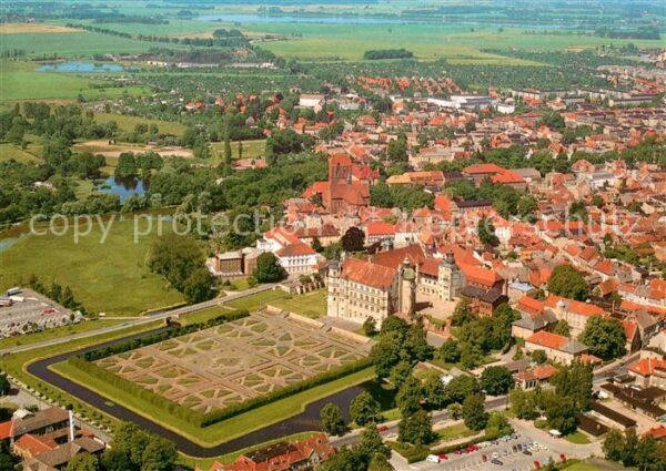 Guestrow Mecklenburg Vorpommern Schlossgarten Fliegeraufnahme