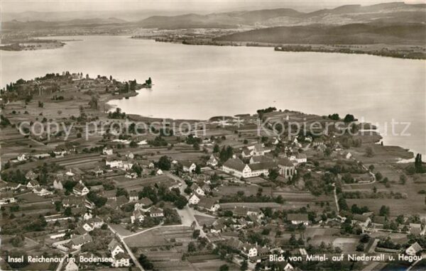 Insel Reichenau Fliegeraufnahme Niederzell Hegau