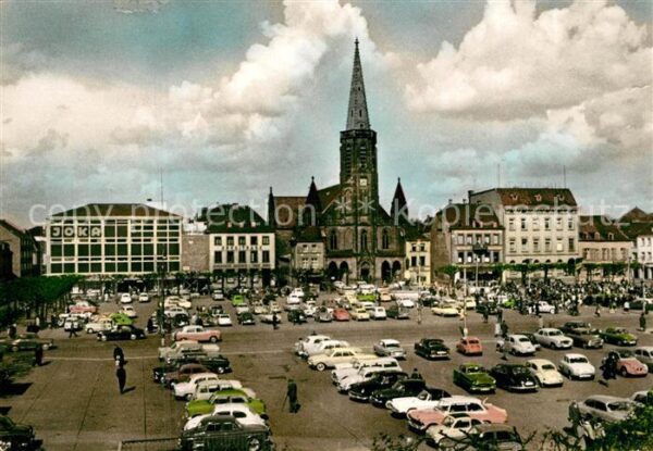 Saarlouis Grosser Markt Ludwigskirche