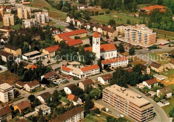 Deggendorf Donau Fliegeraufnahme St. Martin Pfarrkirche Kindergarten Sozialzentr