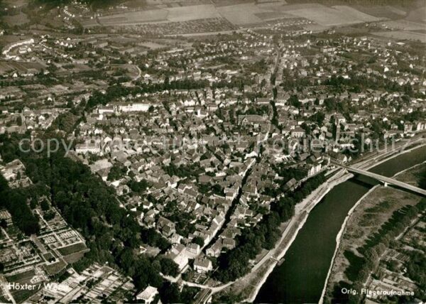 Hoexter Weser Fliegeraufnahme