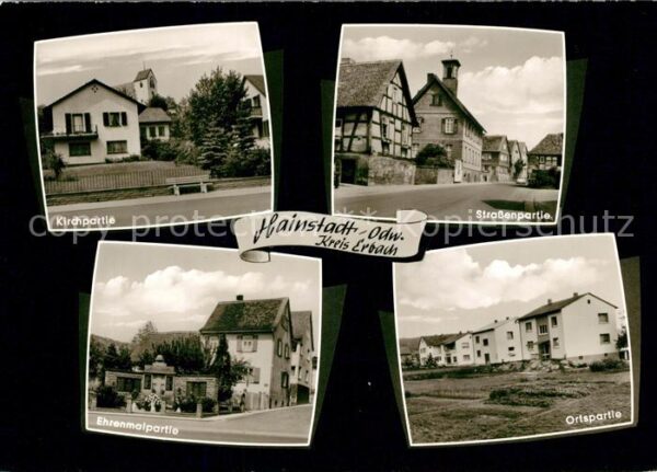 Hainstadt Odenwald Ehrenmal Strassenpartie