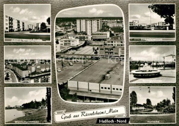 Ruesselsheim Main Einkaufszentrum Adolf-von-Menzel-Strasse Waldschwimmbad