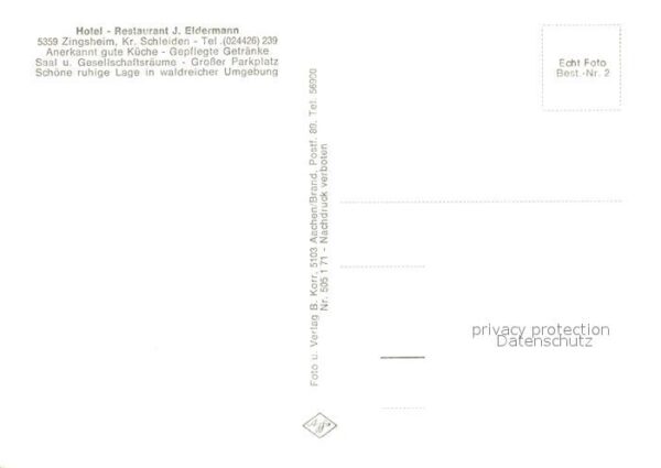 Zingsheim Amtsverwaltung Hotel Eldermann – Bild 2