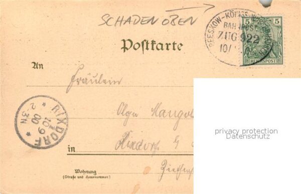Wolzig Chausseestrasse Gasthof Maertens Gasthof zum gruenen Baum Litho – Bild 2